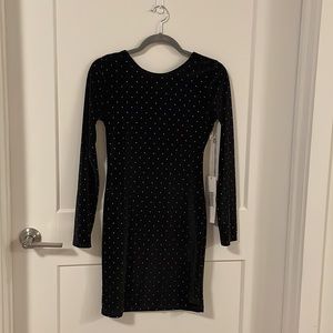 NWT JustFab - Lumiere Long Sleeve Velvet Mini Cocktail Dress